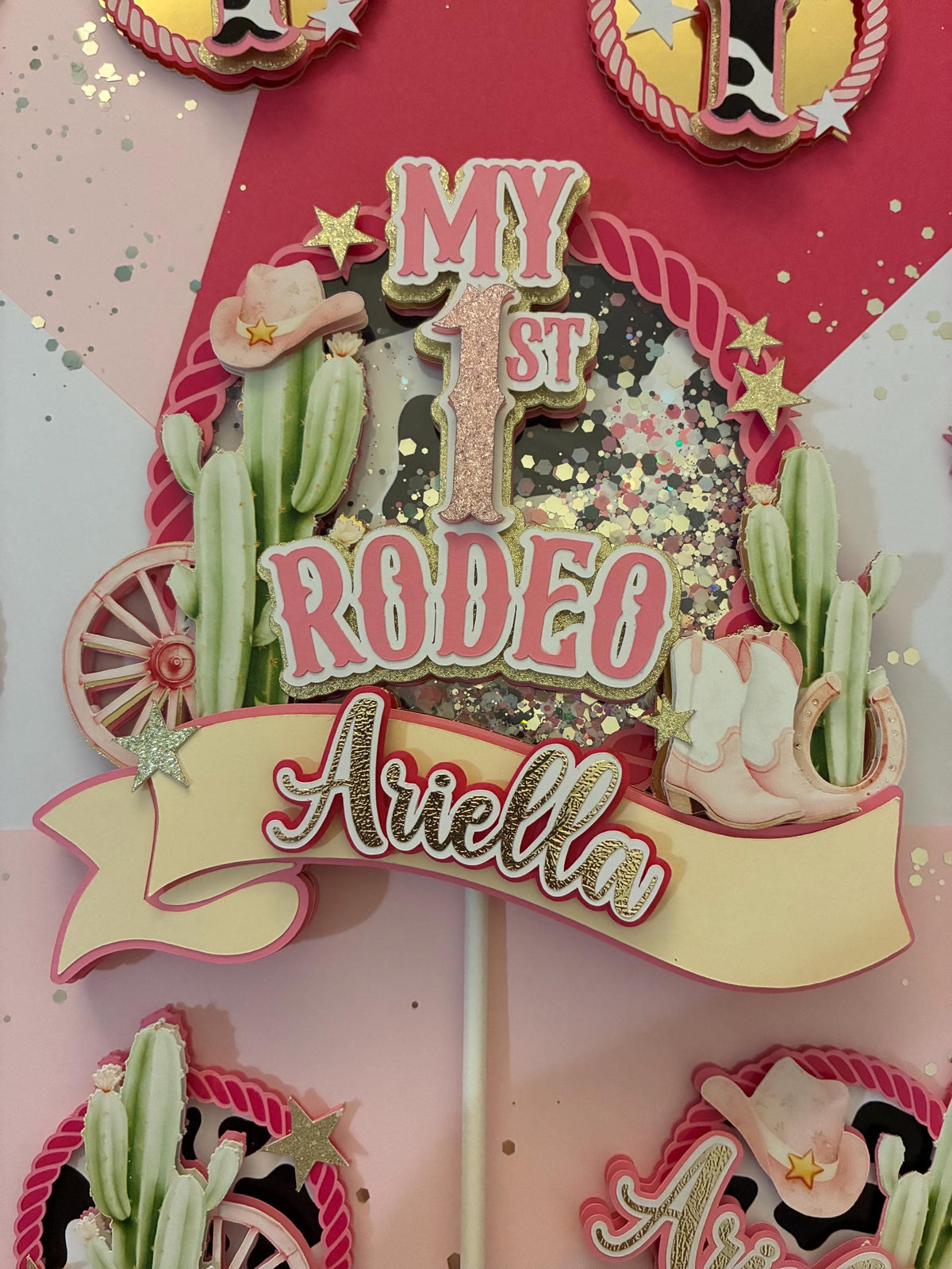 My First Rodeo, 3D cake topper