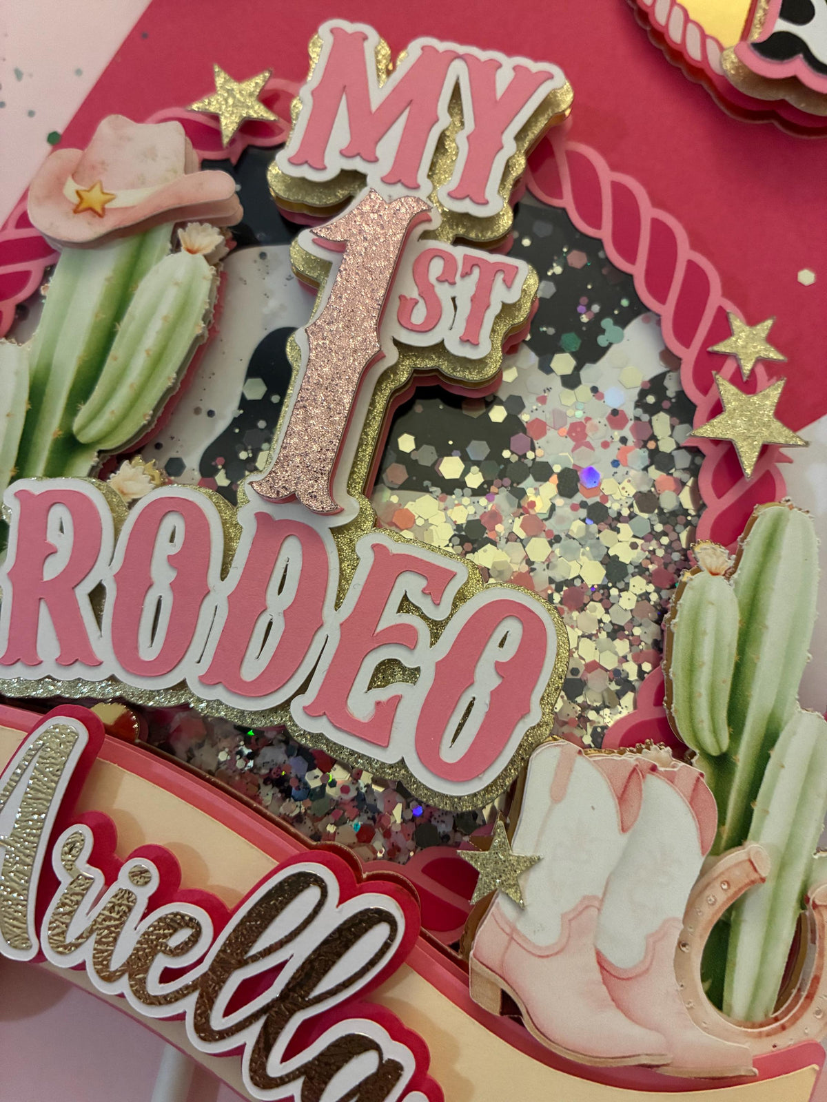 My First Rodeo, 3D cake topper