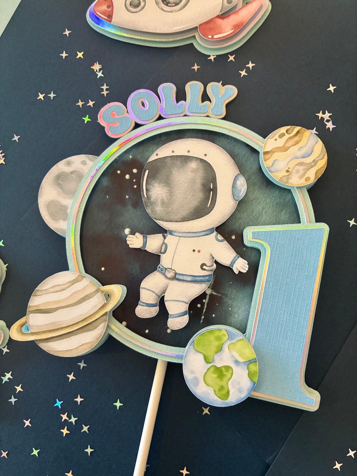 Space Themed Cake Topper