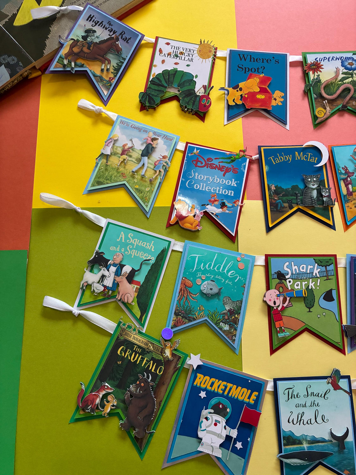Custom Book Bunting Banner  | 3D Bunting  | Personalised