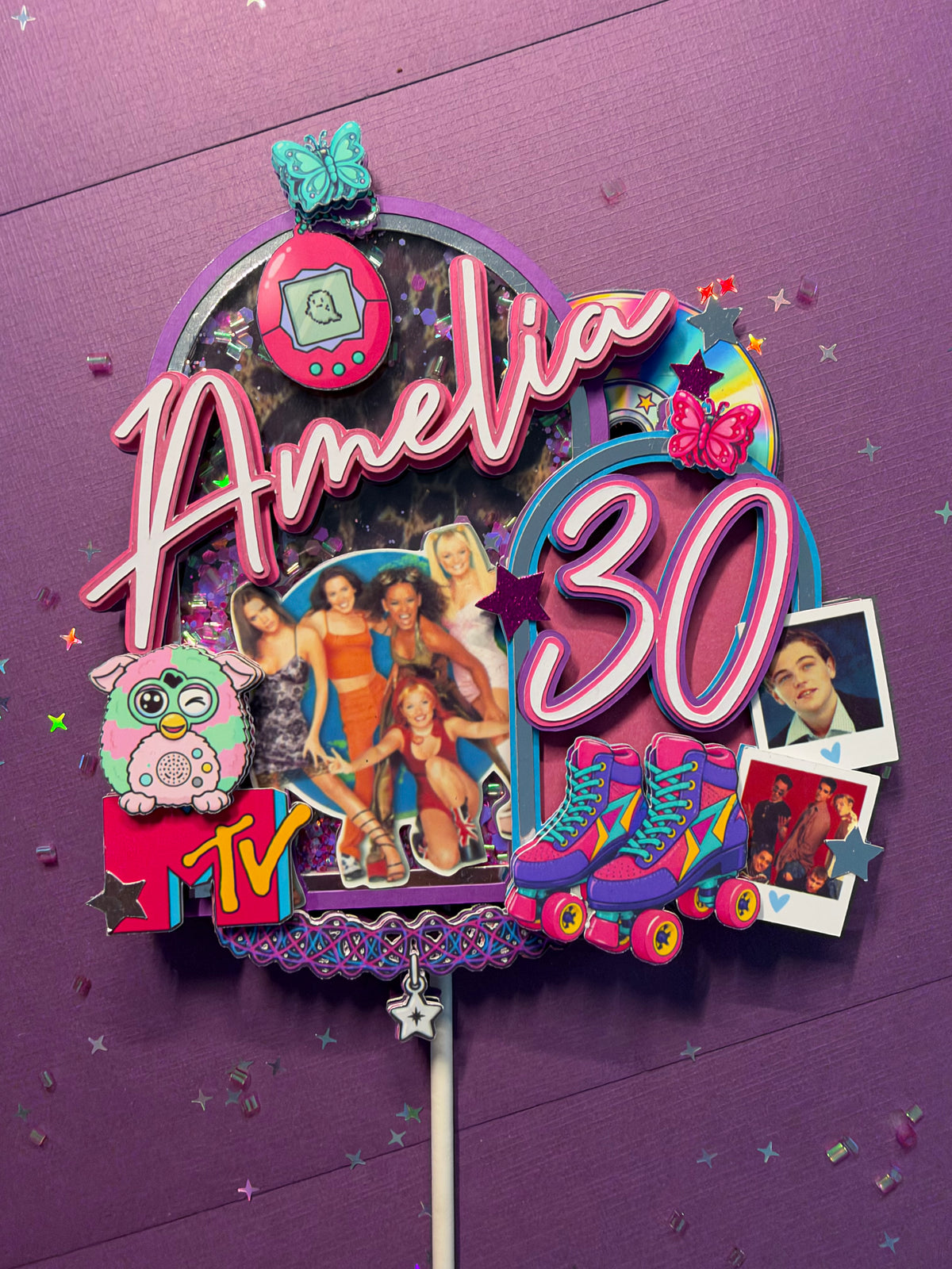 90s Cake Topper