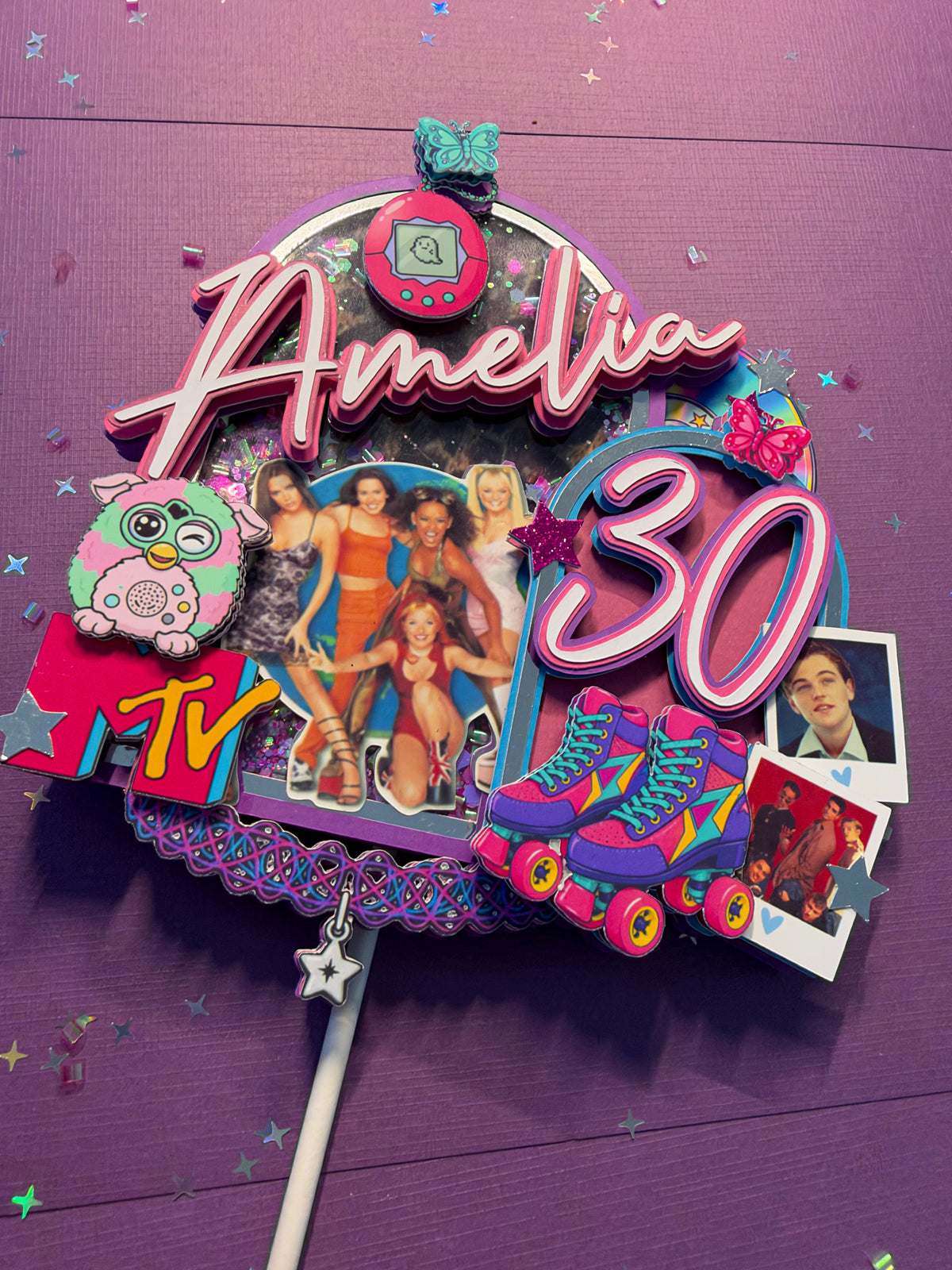 90s Cake Topper