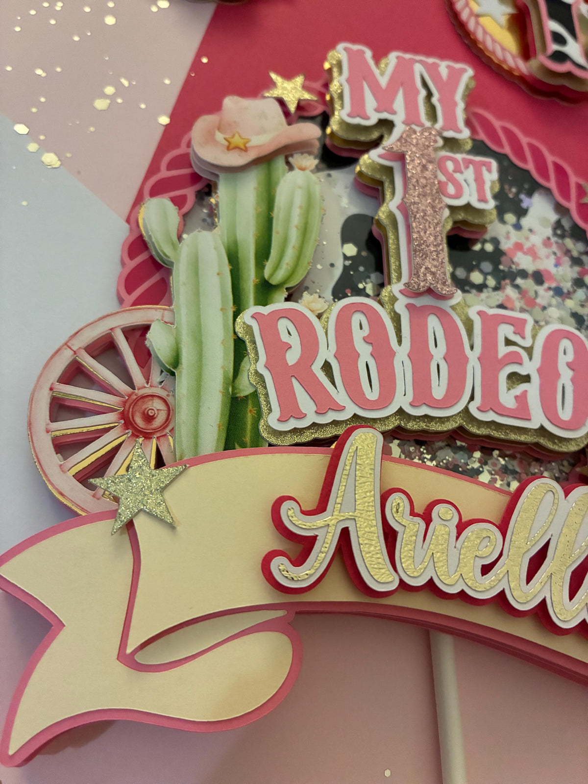 My First Rodeo, 3D cake topper