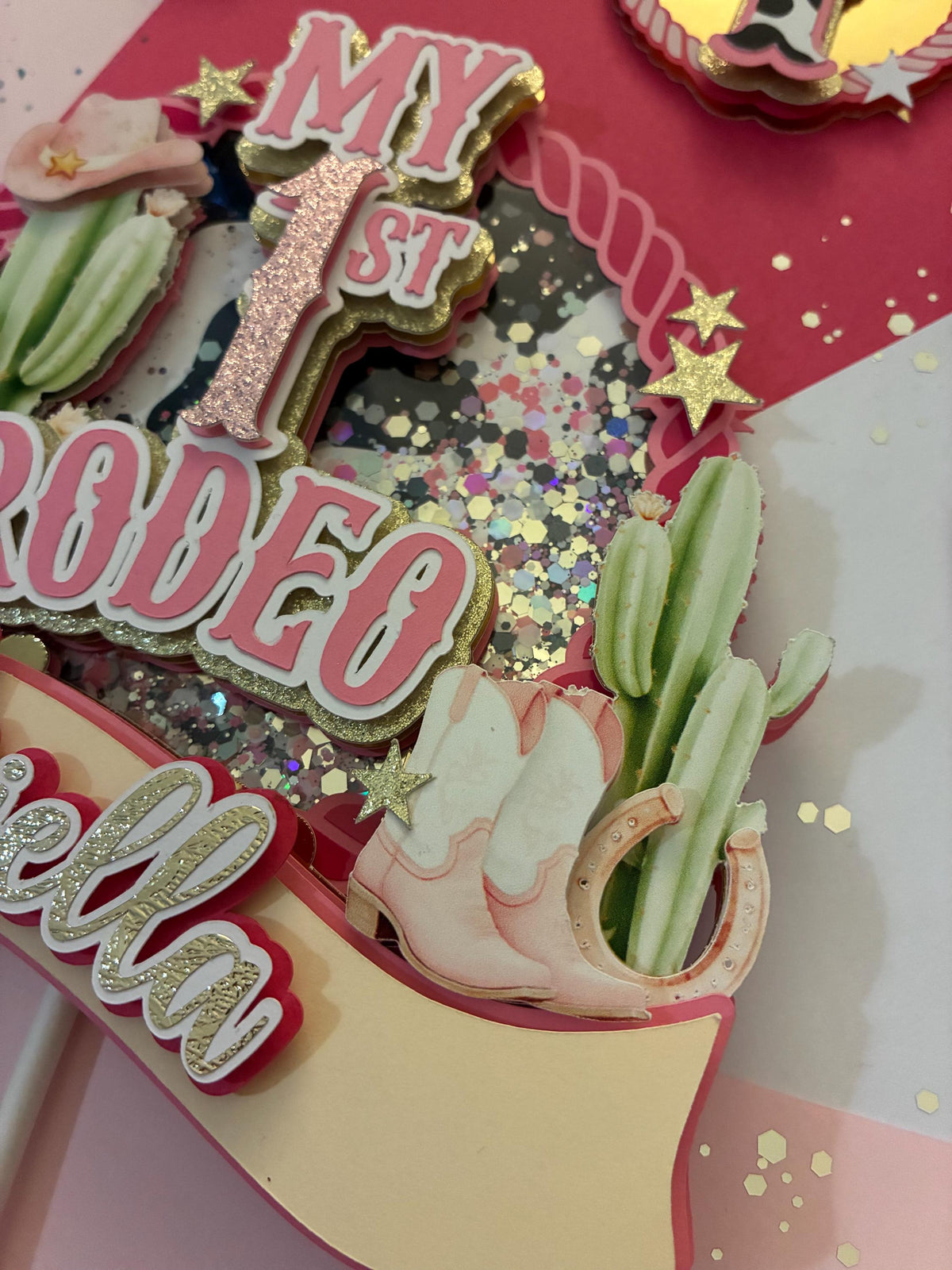 My First Rodeo, 3D cake topper